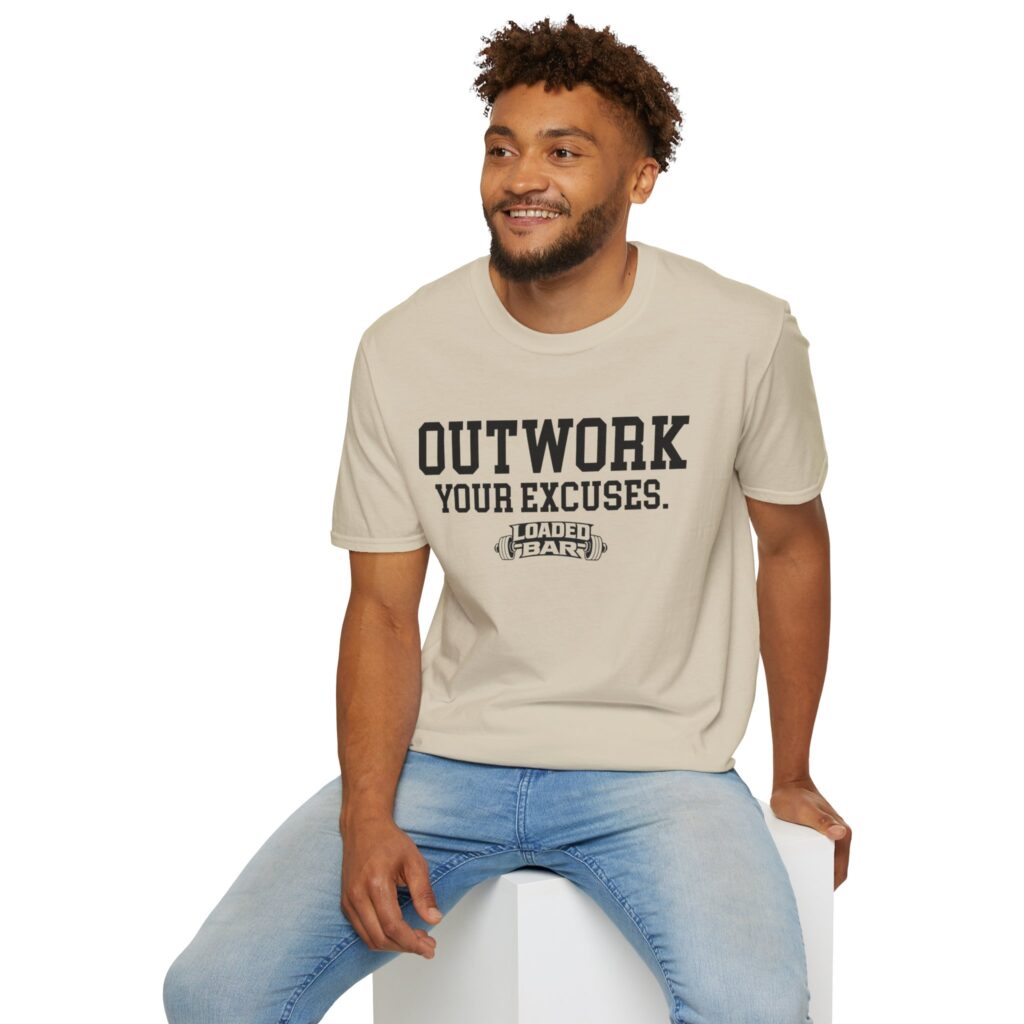 Outwork Your Excuses T-Shirt | Loaded Bar Fitness Tee