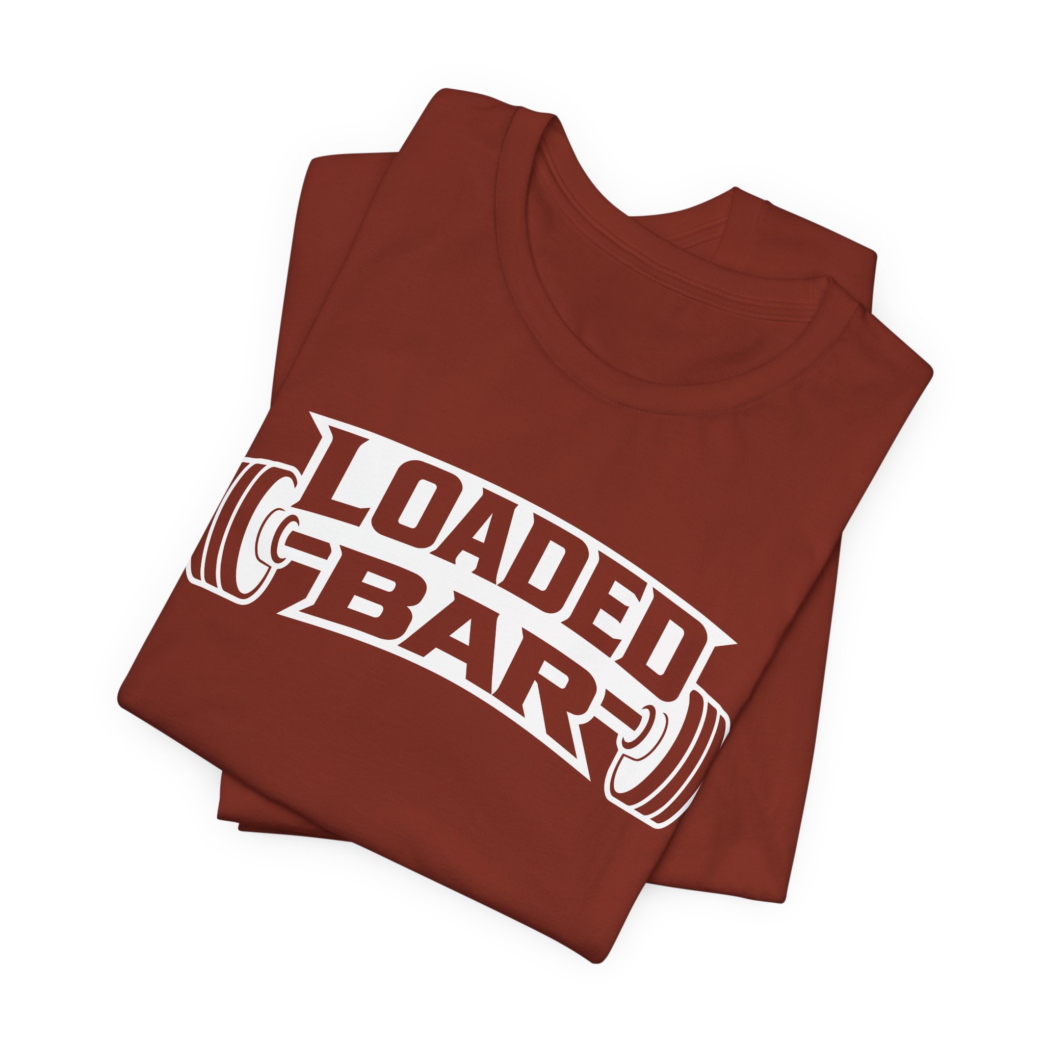 Loaded Bar barbell graphic Tee | Fitness weightlifting gym shirt - Image 14