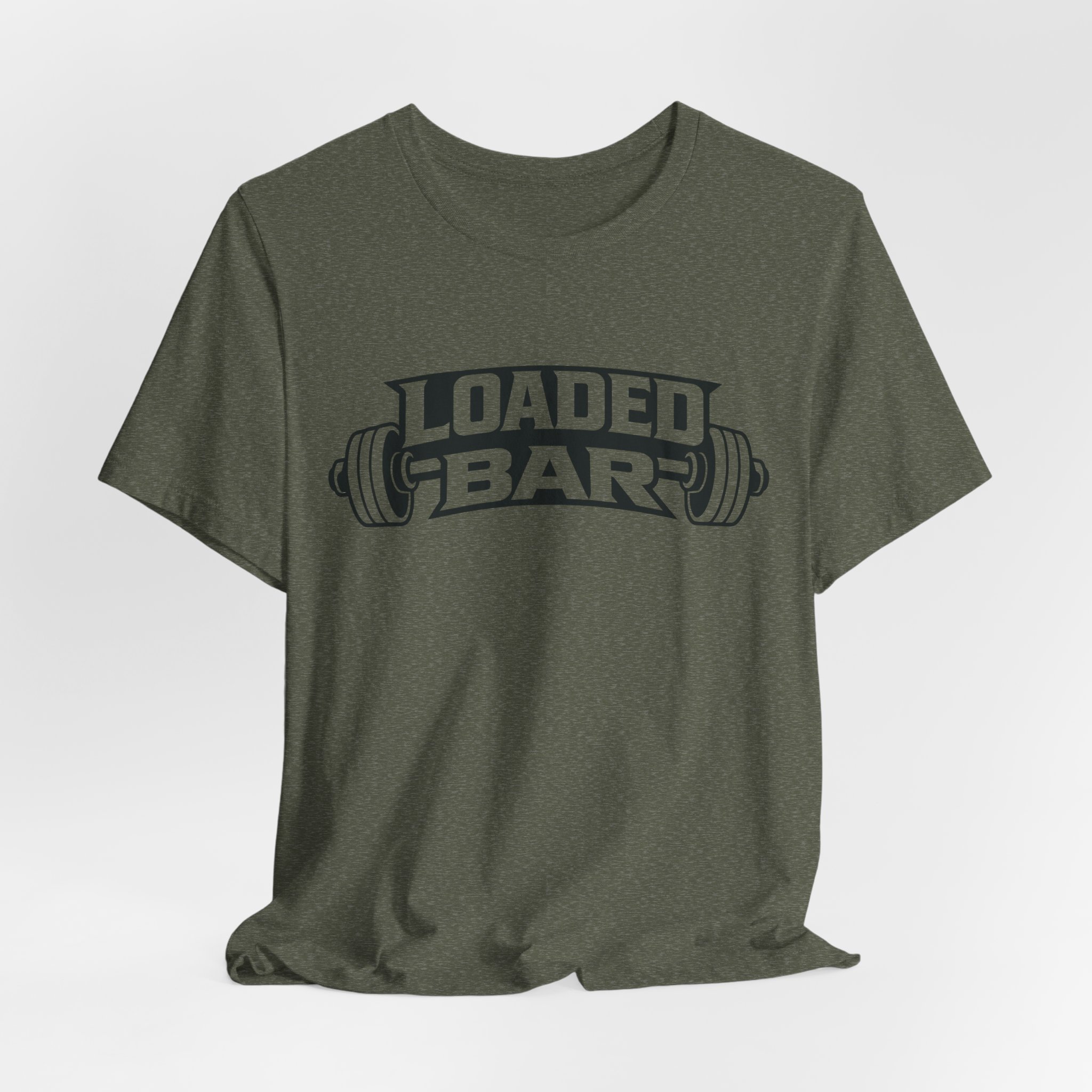 Loaded Bar barbell graphic Tee | Fitness weightlifting gym shirt - Image 4