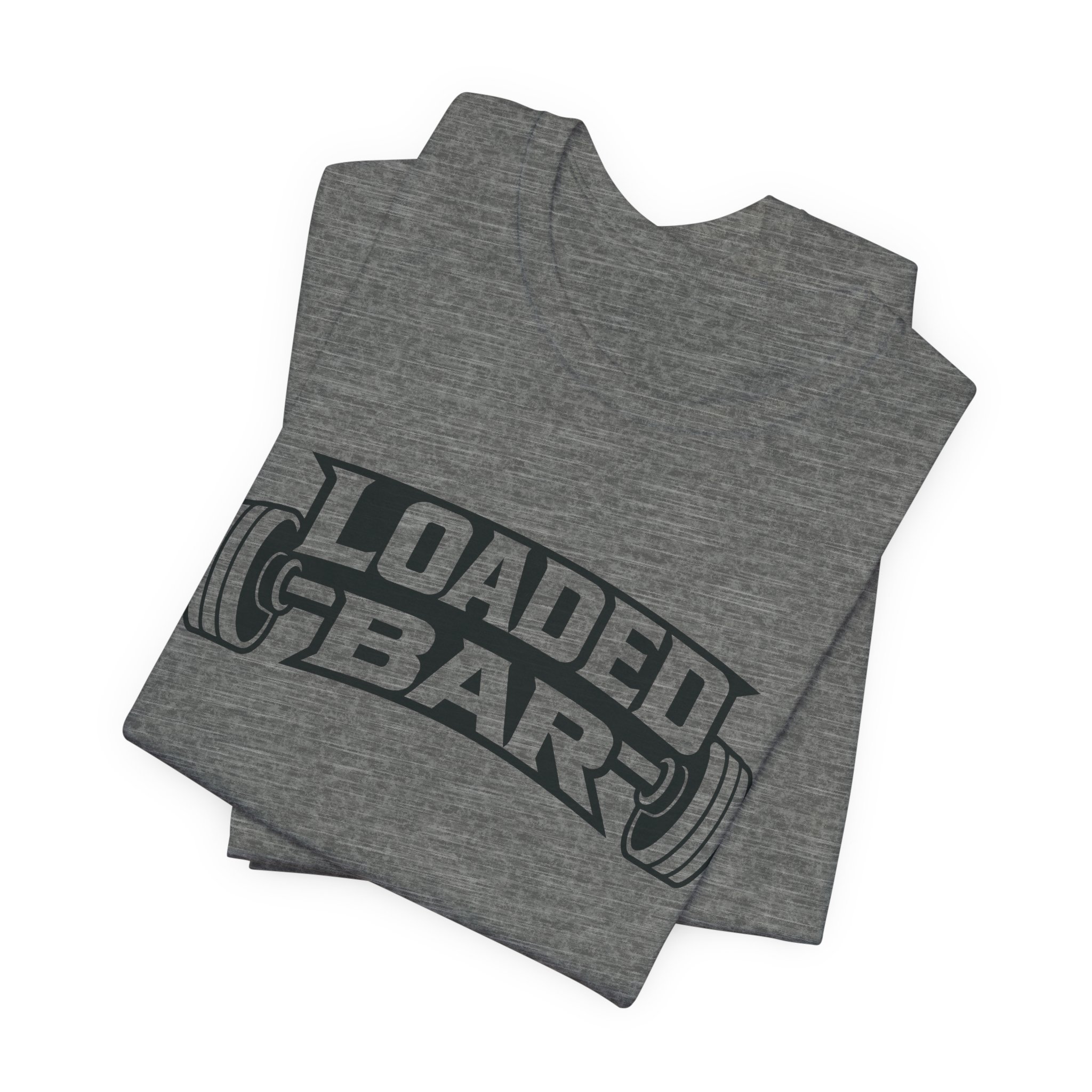 Loaded Bar barbell graphic Tee | Fitness weightlifting gym shirt - Image 8