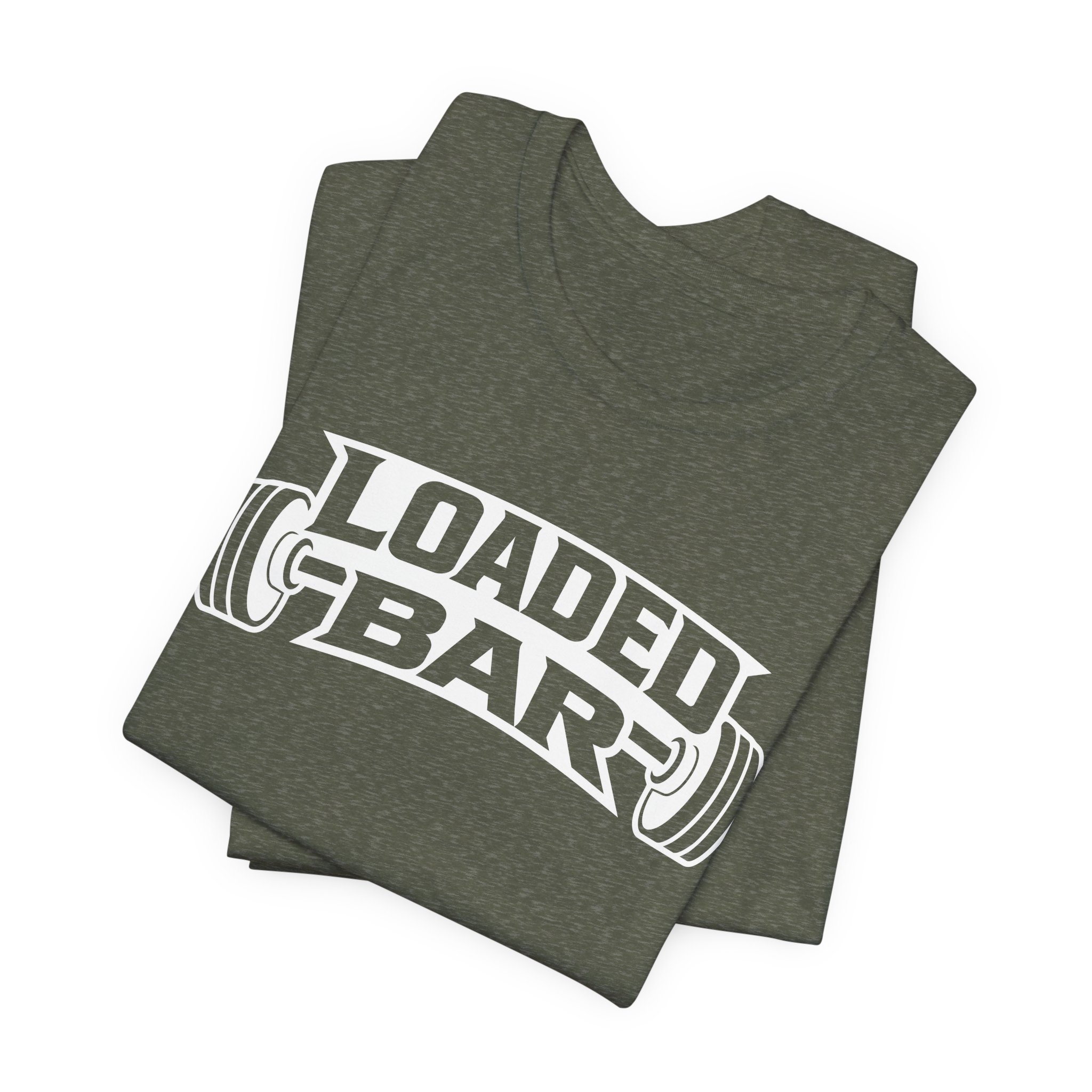 Loaded Bar barbell graphic Tee | Fitness weightlifting gym shirt - Image 5