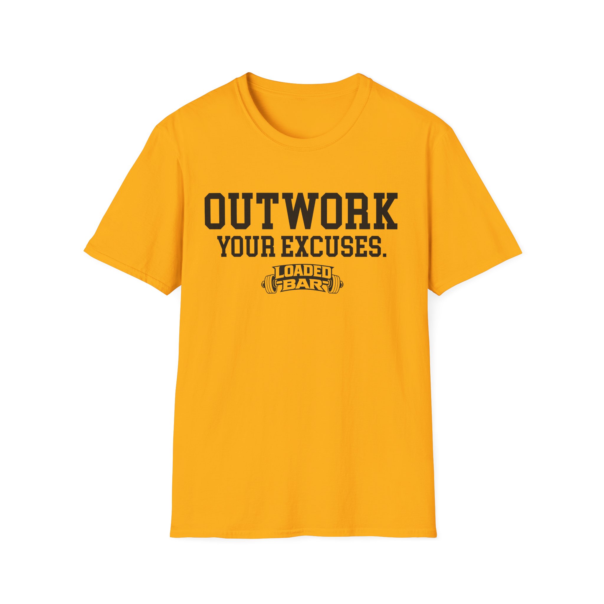 Outwork Your Excuses T-Shirt | Loaded Bar Fitness Tee - Image 14