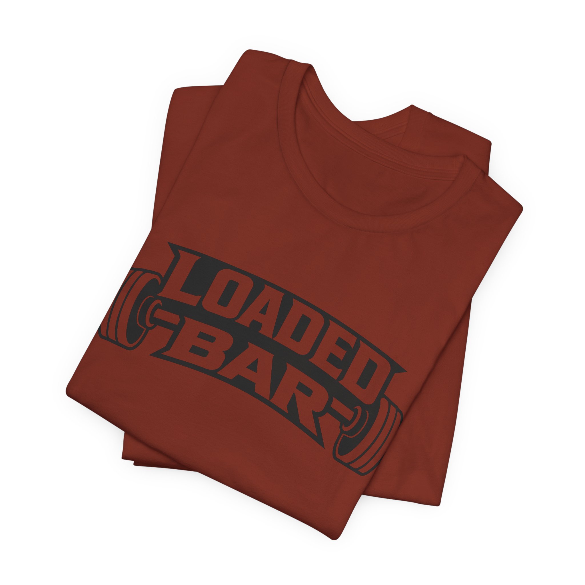 Loaded Bar barbell graphic Tee | Fitness weightlifting gym shirt - Image 13