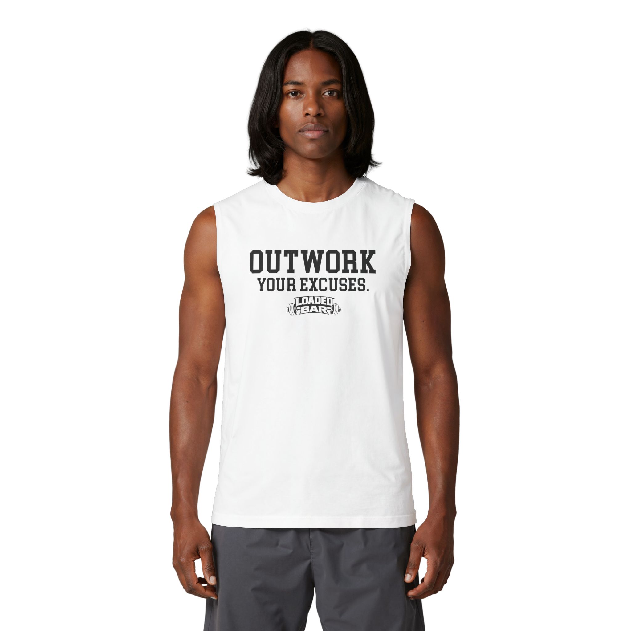 Outwork Your Excuses Muscle Tank | Motivational Gym Tank - Image 5