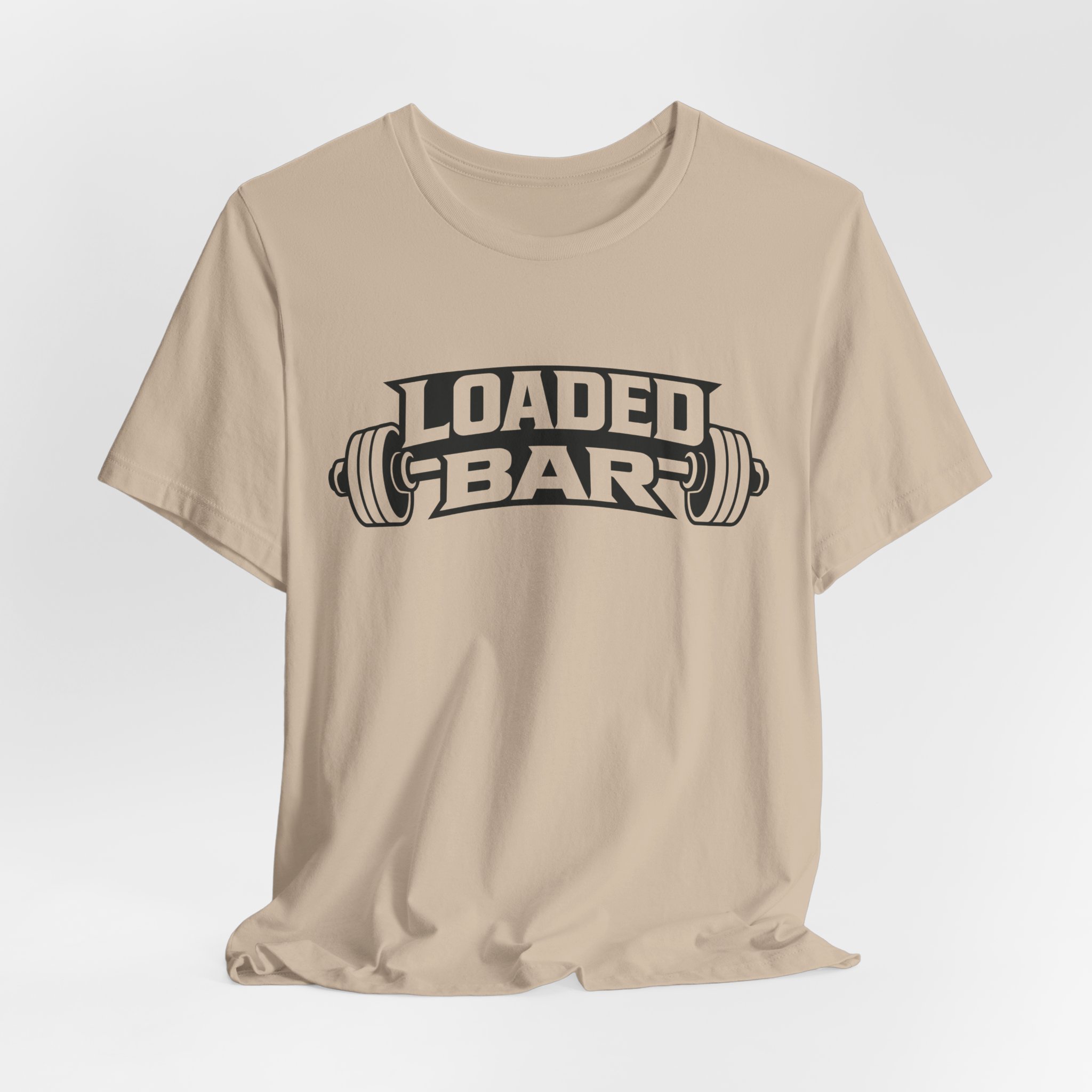 Loaded Bar barbell graphic Tee | Fitness weightlifting gym shirt - Image 4
