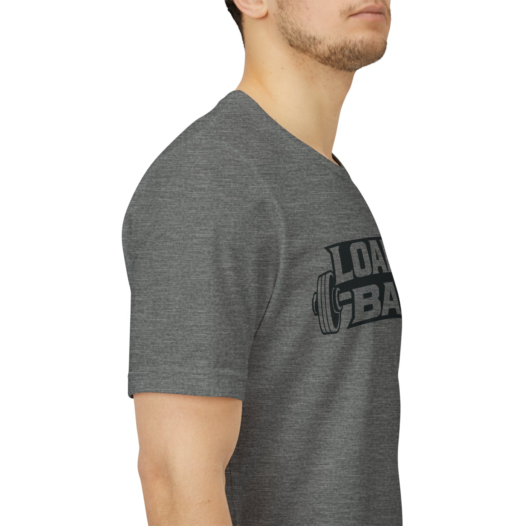 Loaded Bar barbell graphic Tee | Fitness weightlifting gym shirt - Image 3