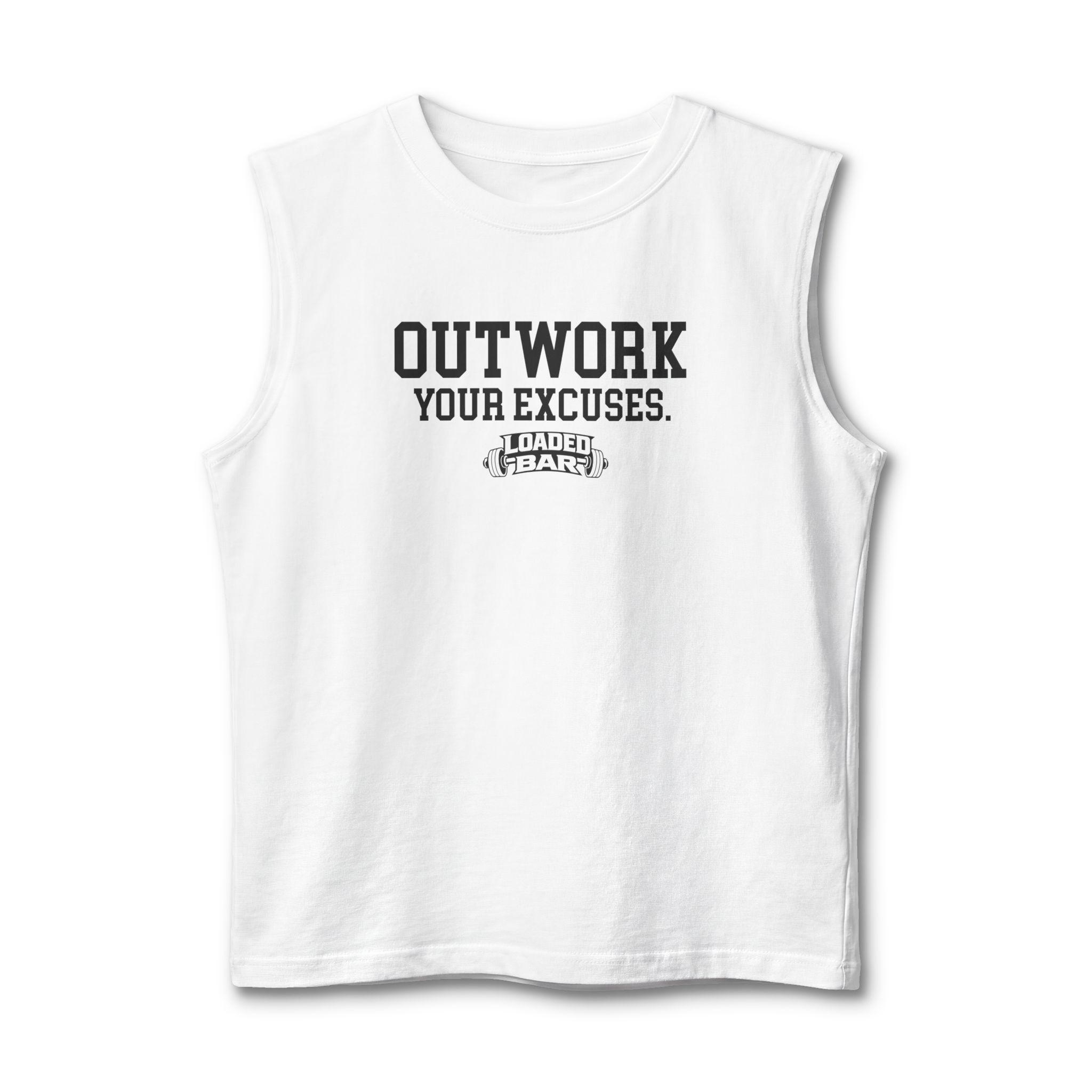 Outwork Your Excuses Muscle Tank | Motivational Gym Tank - Image 3