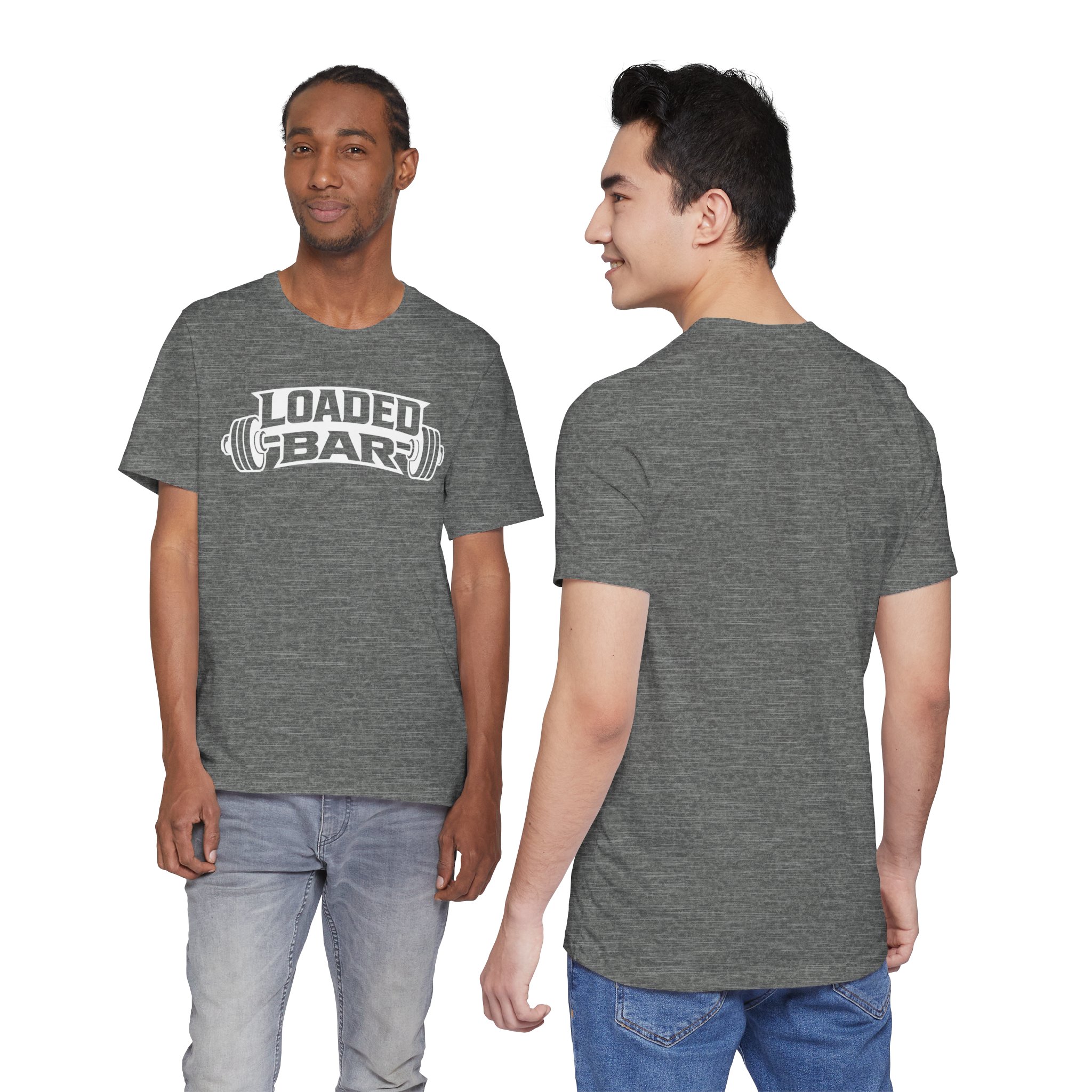 Loaded Bar barbell graphic Tee | Fitness weightlifting gym shirt - Image 12