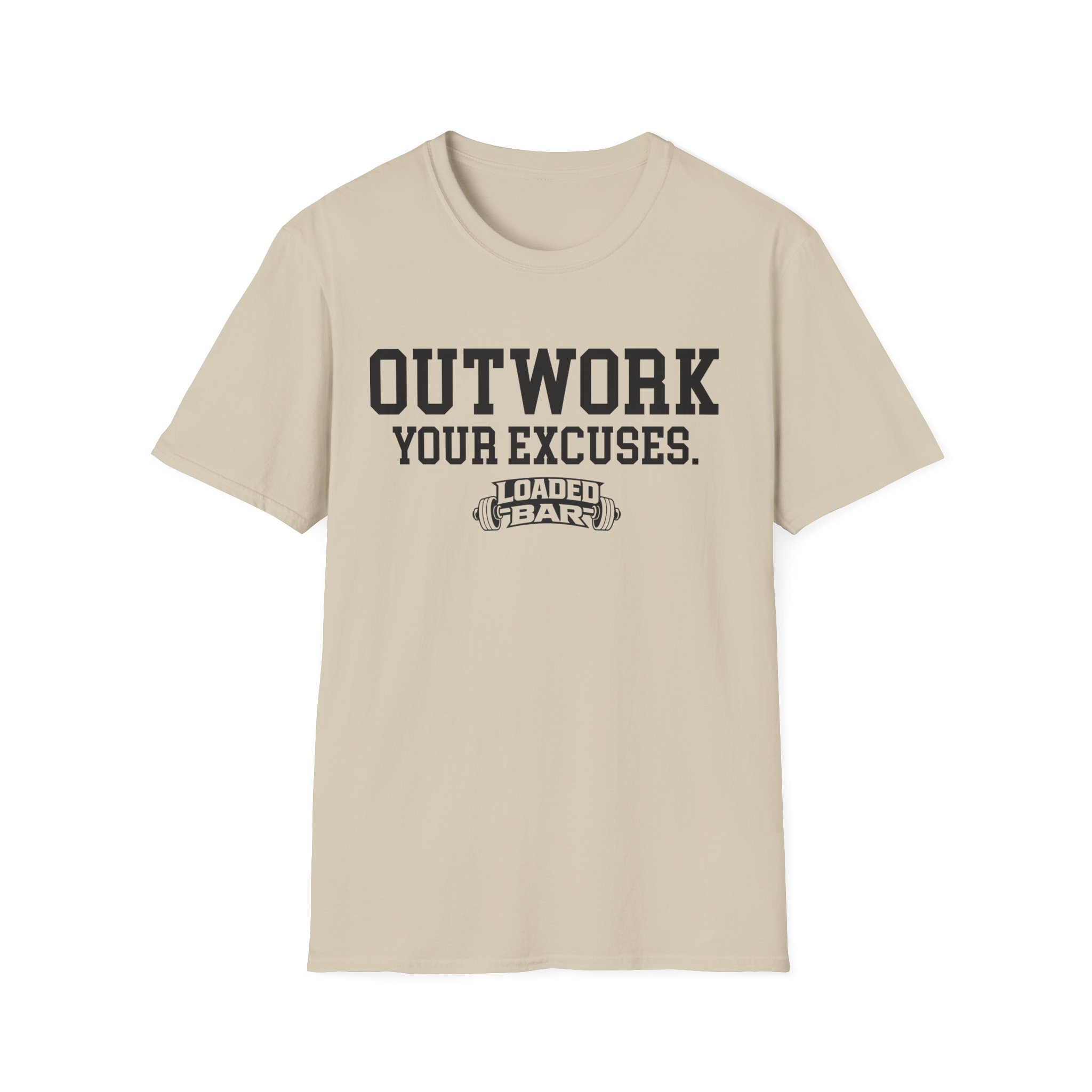 Outwork Your Excuses T-Shirt | Loaded Bar Fitness Tee - Image 8