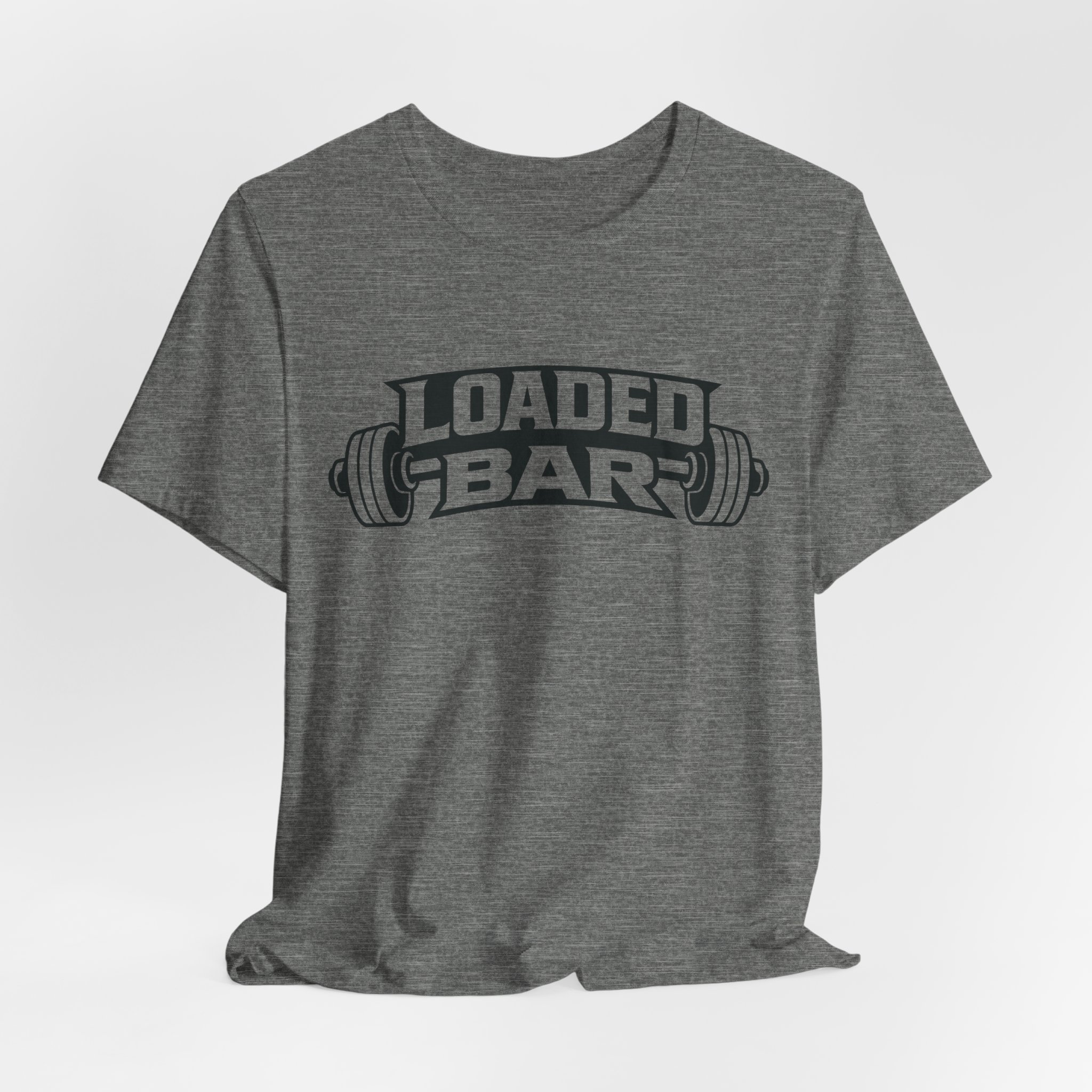 Loaded Bar barbell graphic Tee | Fitness weightlifting gym shirt - Image 5