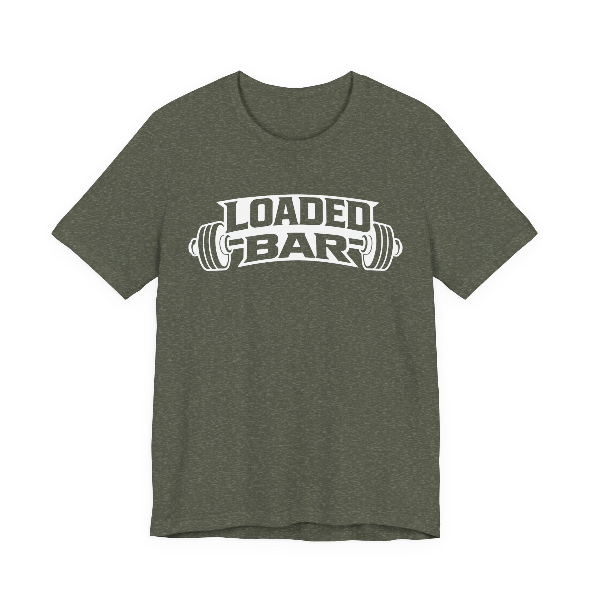 Loaded Bar barbell graphic Tee | Fitness weightlifting gym shirt - Image 4