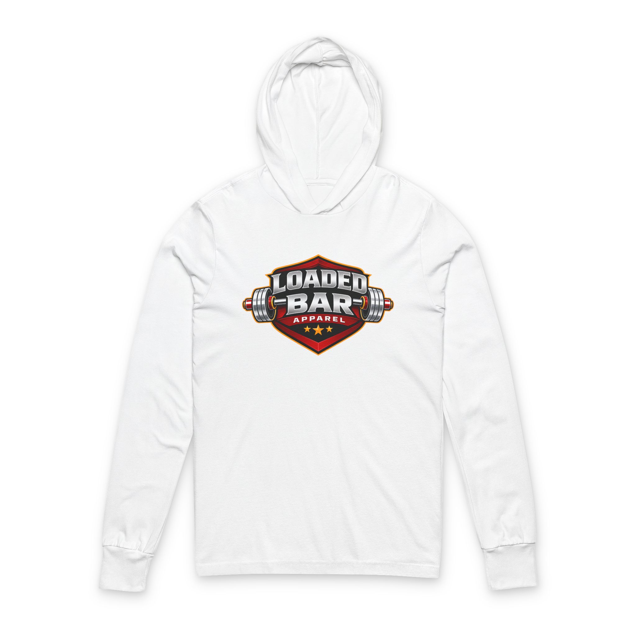 Loaded Bar Apparel Logo Hoodie Tee | Weightlifting Fitness Apparel - Image 3